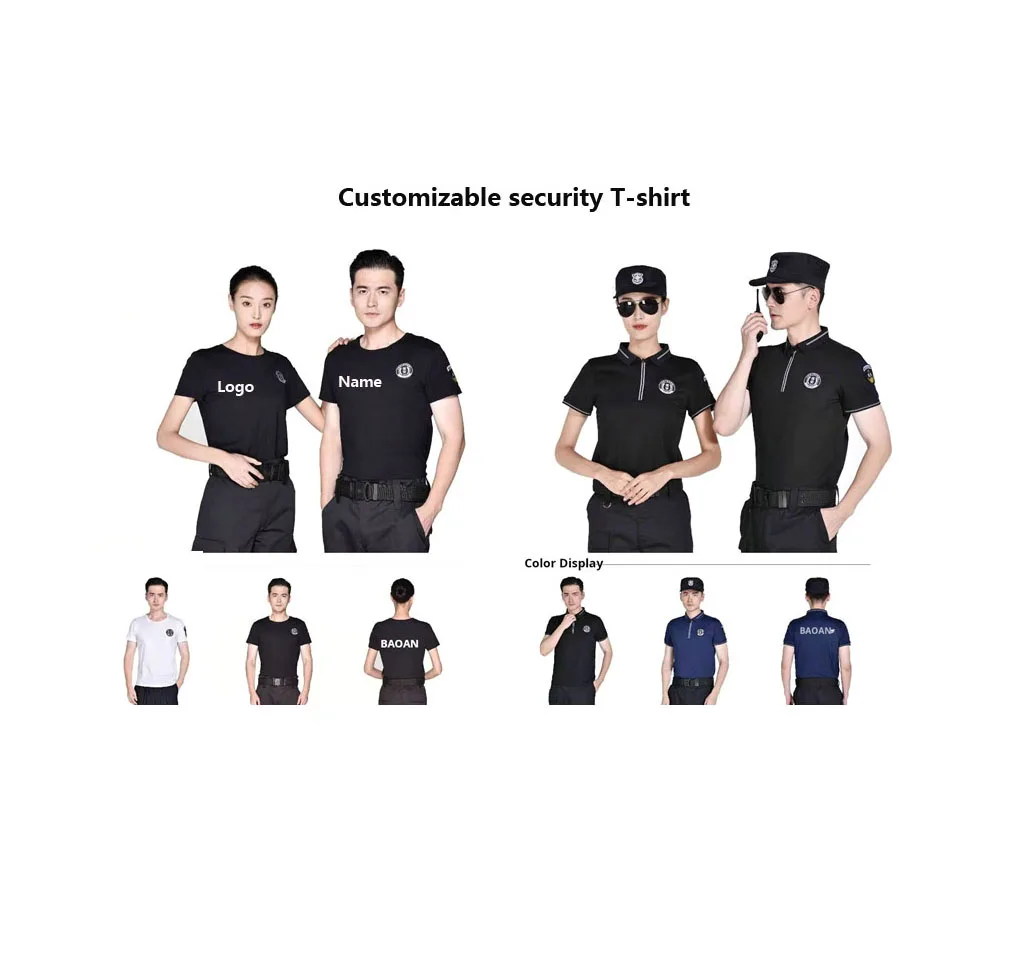 Customized Security Shirt Logo Print Design Security Guard Uniform Suit Security Guard Officer Unifo