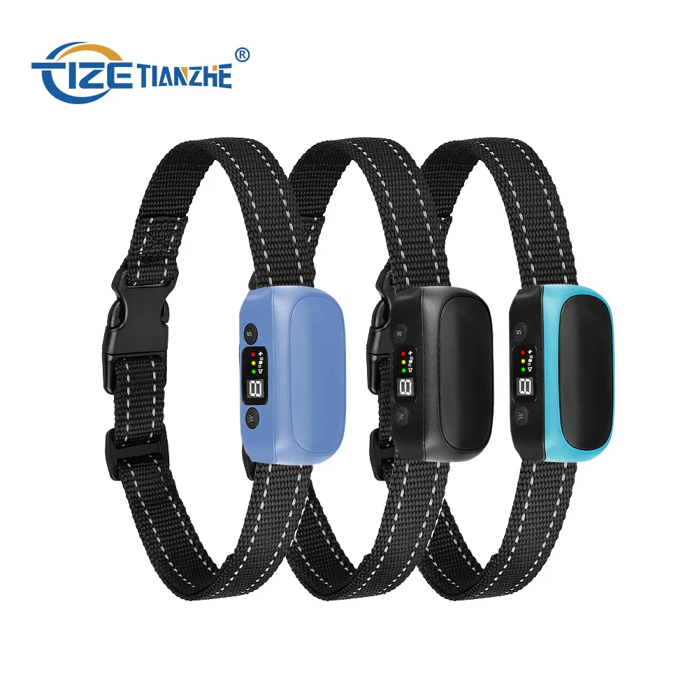 Водонепроницаемый перезаряжаемый ошейник для домашних питомцев, умное управление, звуковой сигнал, остановка голоса, удар, вибрация, защита от лая для маленьких собак