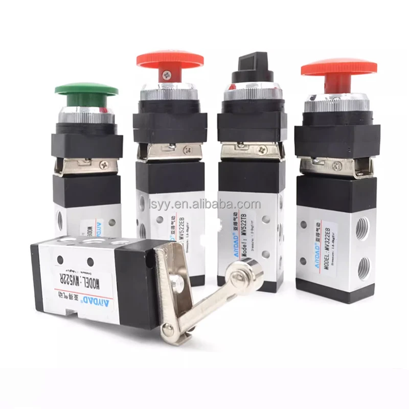 MV522 Series Two Position Five Way Mechanical Valve MV522 MV522R MV522PP MV522LB MV522TB