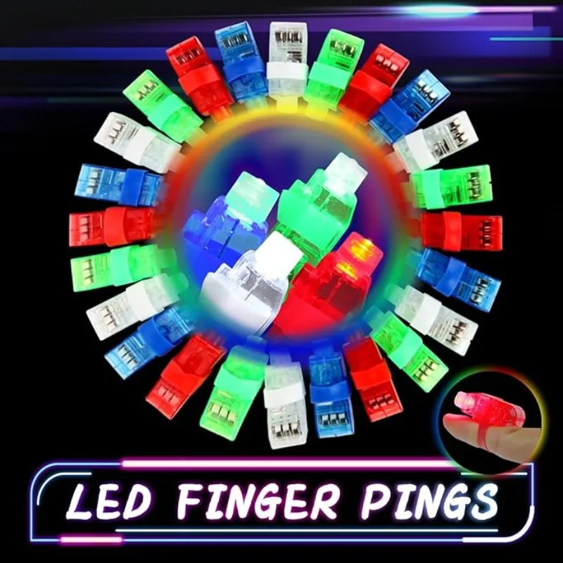 LED Colorful Luminous Ring Light Finger Flash Toy and Gift for Parties for Ice Sculpture Sashimi Cheer Decorations