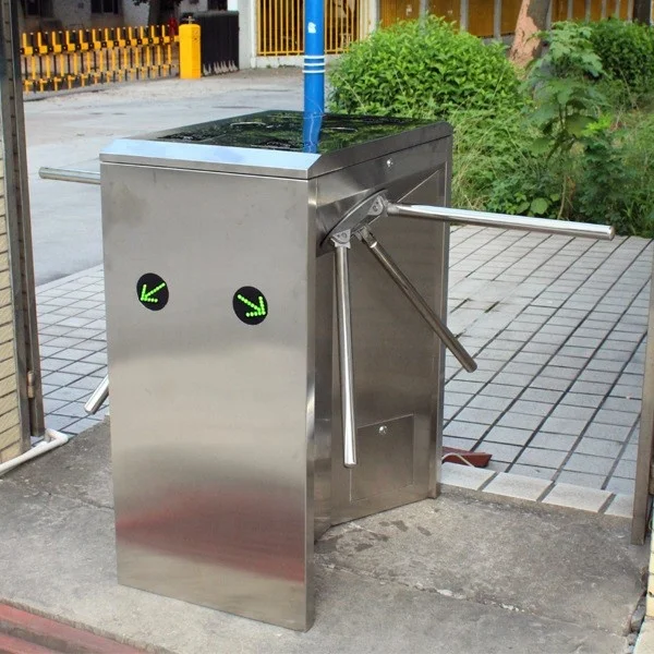 Electronic Fingerprint Scanner Security Tripod Turnstile Barrier With Qr Barcode