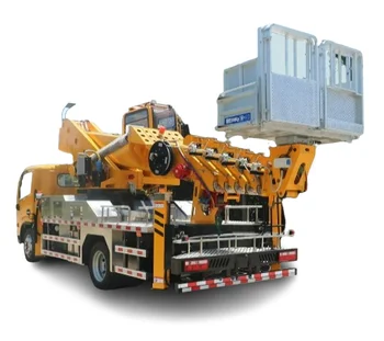 High Altitude Operation Truck Jac Isuzu Howo Shacman 25m 4x2 4x4 Aerial Work With Remote And Working Basket