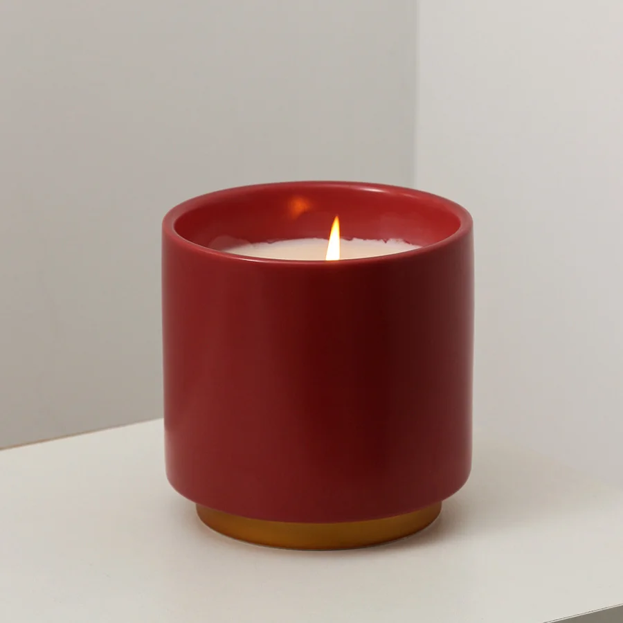 Synwish Custom Empty Modern Unique Ceramic Candle Vessel Extra Large