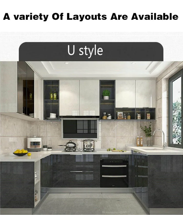 Customizable Modern Designer Solid Wood Melamin Cupboards Kitchen