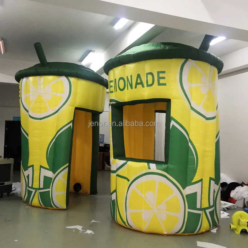 Freshly Squeezed Inflatable Lemonade Kiosk Stand Booth Bar For Sale