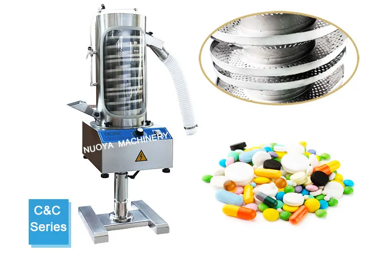 C&c200c Elevating Capsule Deduster High Speed Tablet Polishing Machine