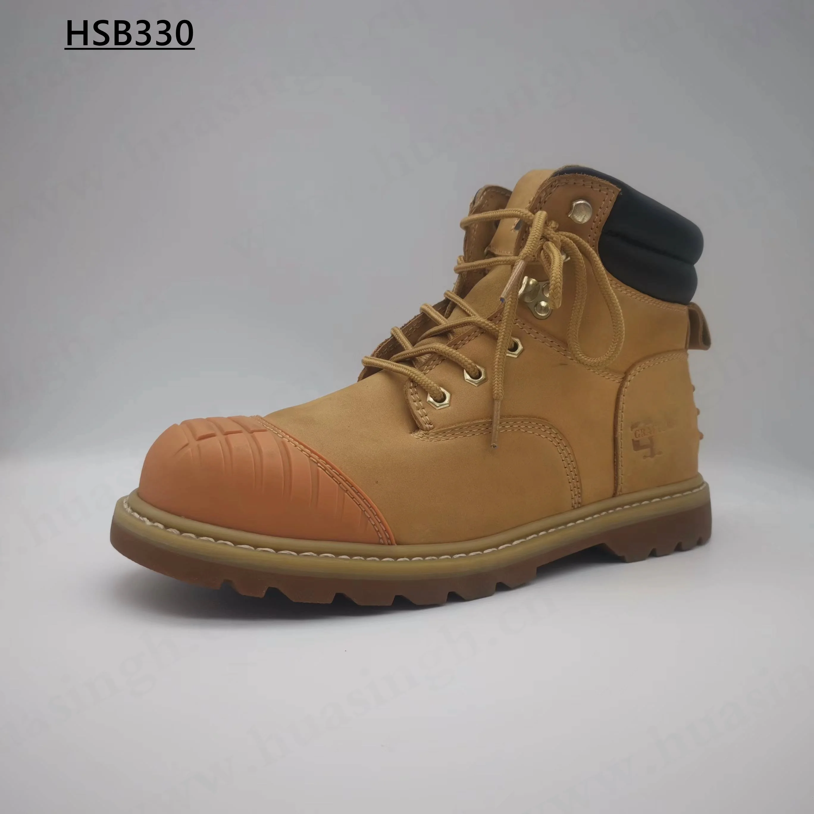 LXG,strong Goodyear Technology Stitching Rubber Outsole Safety Boots Kick-proof Toe Honey Color S3 Safety Shoes HSB330