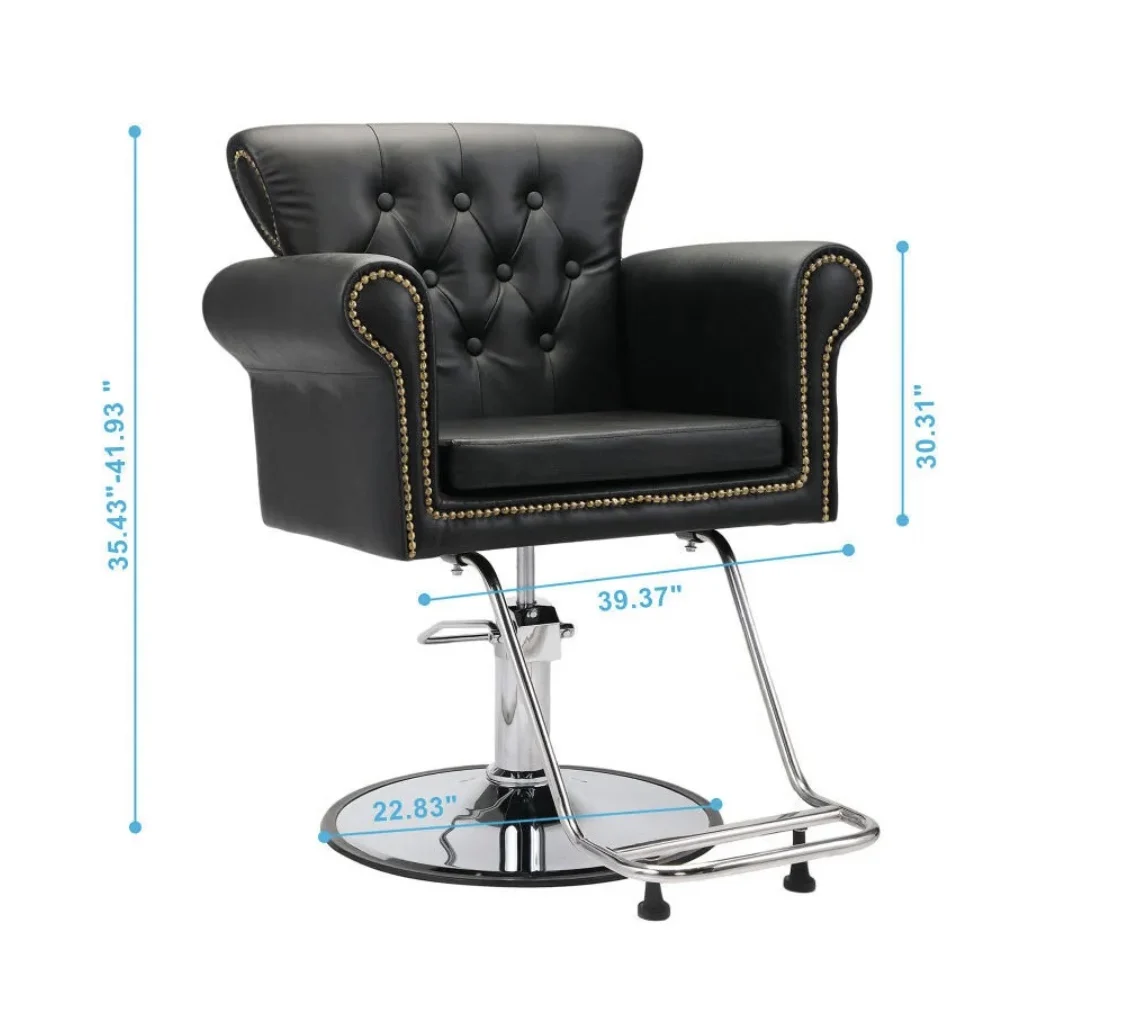 All Purpose Hydraulic Reclining Salon Barber Chair For Heavy Duty