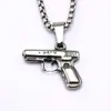 05512 Steel-colored Pistol - with chain, 60cm