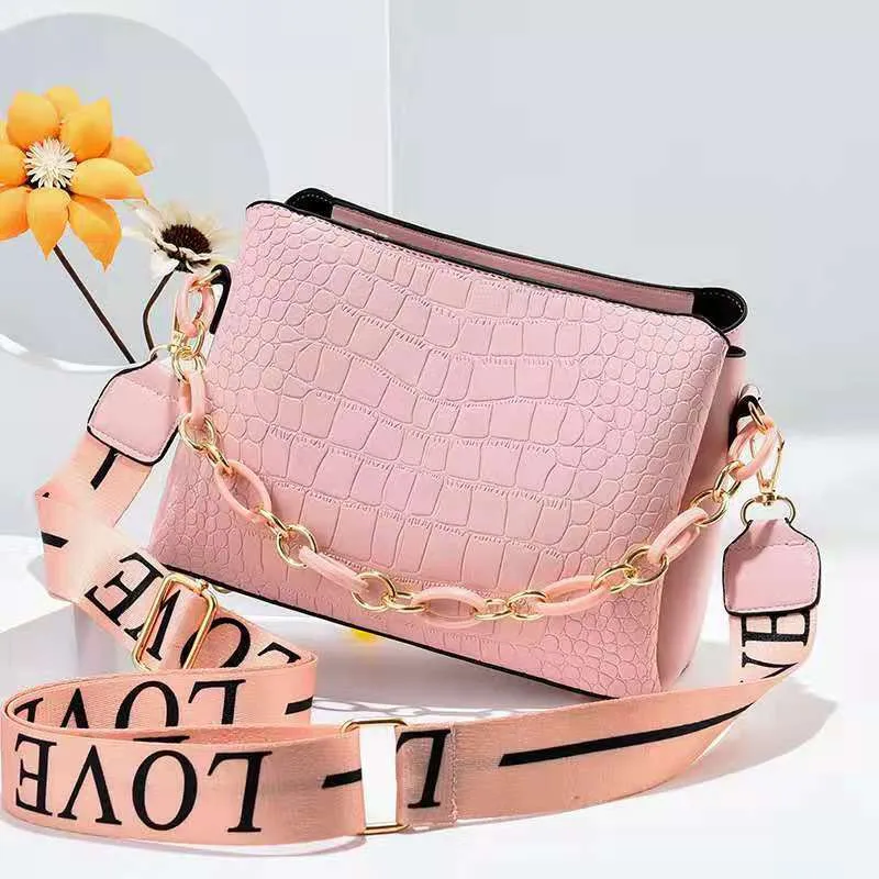 Custom New crocodile Grain Leisure Bucket Best Selling Ins Bags for Women Sac Main Femm Sac Bolsos De Mujer