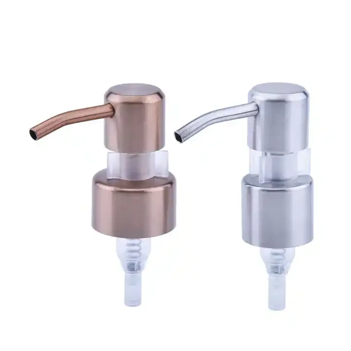L5569 Free Sample Recycle Durable 24/410 28/410 24 410 Sliver Liquid Soap Dispenser Pump 28/400 Metal Stainless Steel Lotion Pump