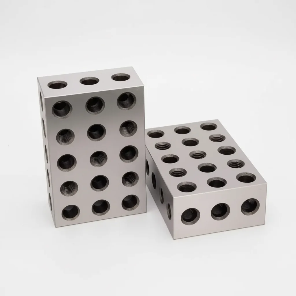 TEBAK High Accuracy 1"-2"-3" Blocks 25-50-75 Blocks with 23 Holes for Inspection and Set-up Works