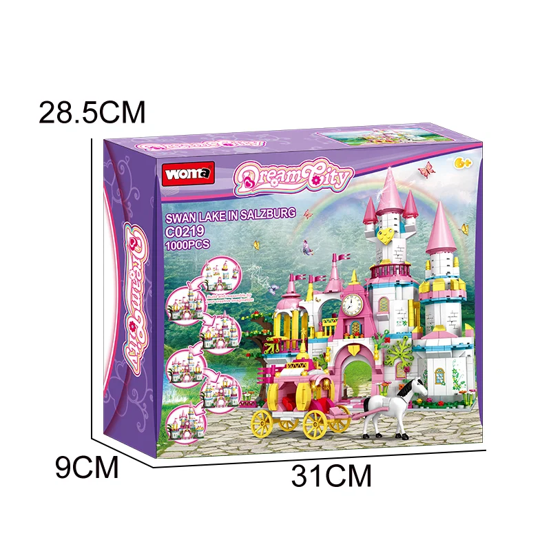 パーツ Princess.c-211 Princess Castle Building Block Toy Set for Kids - 1000 pcs