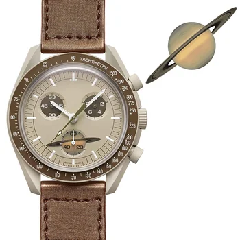 Top brand OMG joint series Saturn planet watch 15 color biomimetic ceramic luxury men's multifunctional quartz watch