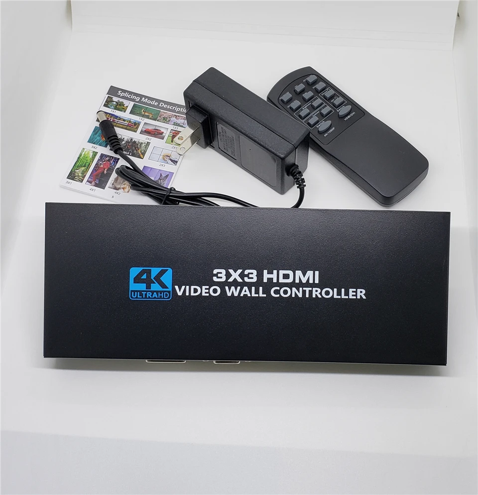 3x3 9 Screen 4K HDMI DVI TV Video Wall Controller - OEM