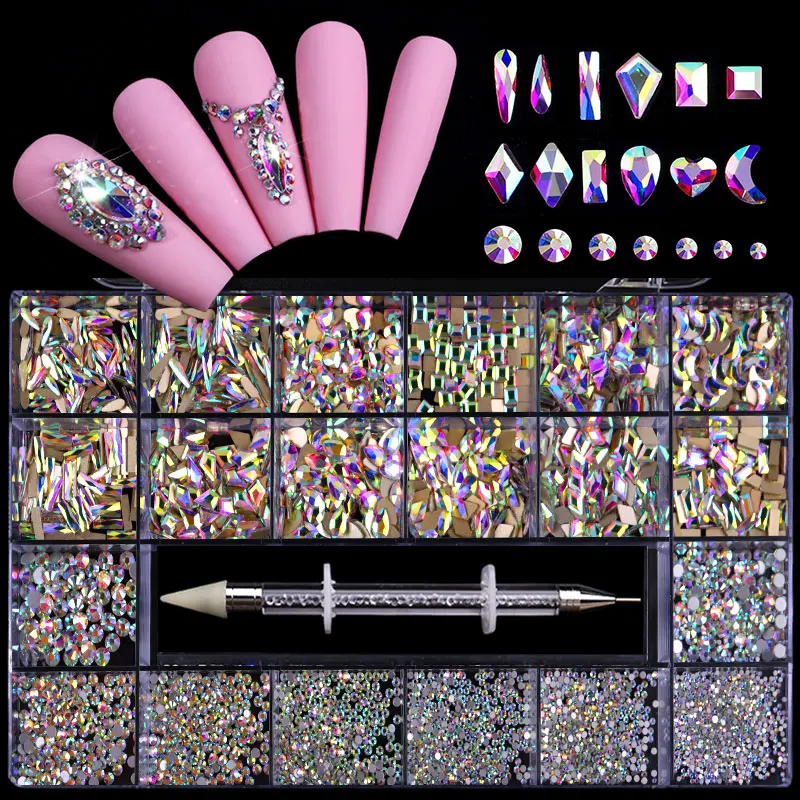 crystal ab nail art rhinestones fancy