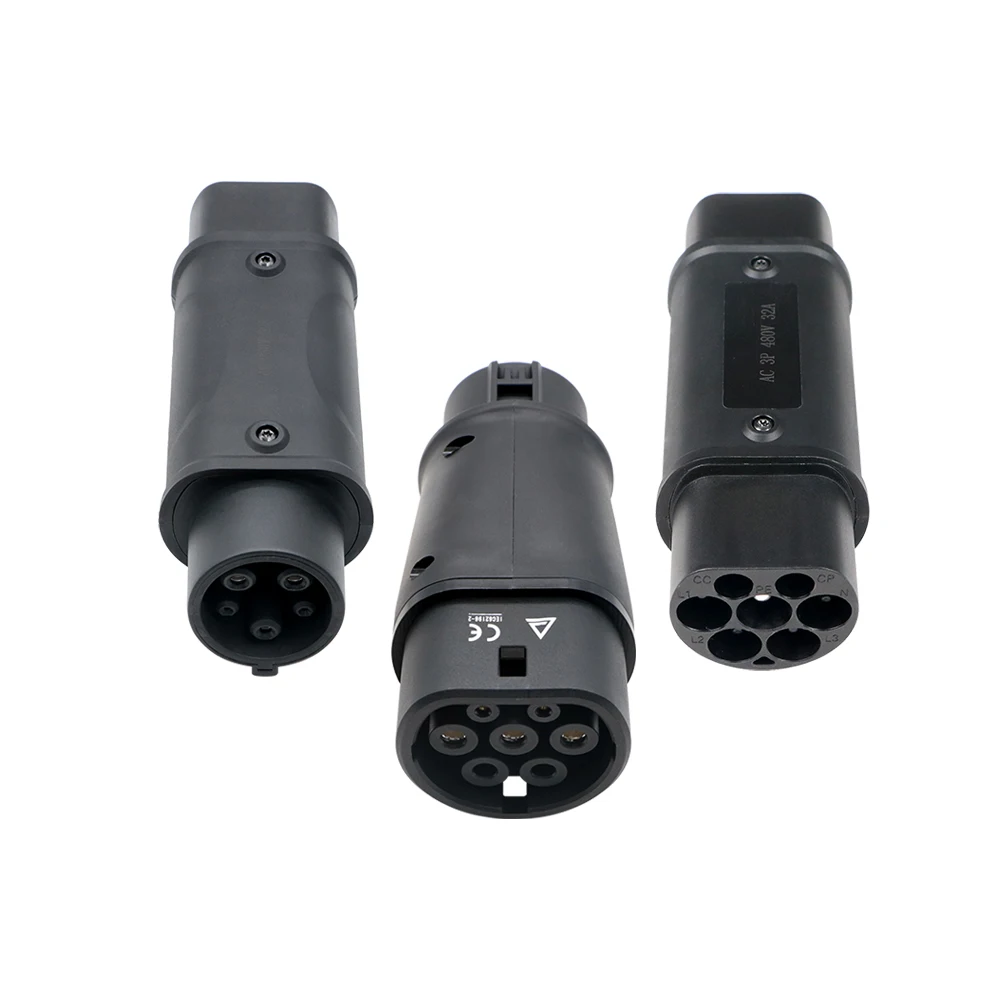 Adaptateur CCS2 Vers CCS1 1000V 250A - Charge Rapide DC/AC - Compatible Véhicules Électriques Type 2 Vers Type 1