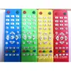Red, green, yellow, blue