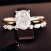 14K yellow gold lab diamond ring