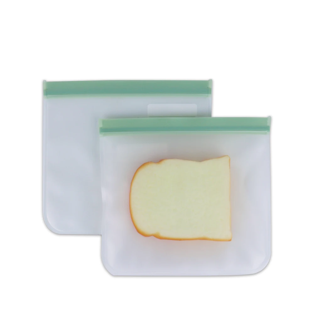 China Food Silicone PEVA Clear Space Home Freezer Leakproof Zipper Zipper Finishing Packing Fresh Keeping Reusable Storage Bags