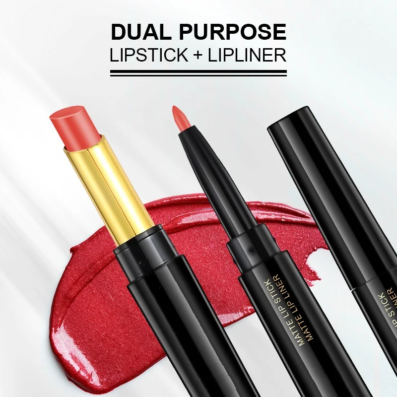 Slim Dual Double Side Empty 2 in 1 Lipstick Lip Liner Pen Container ...