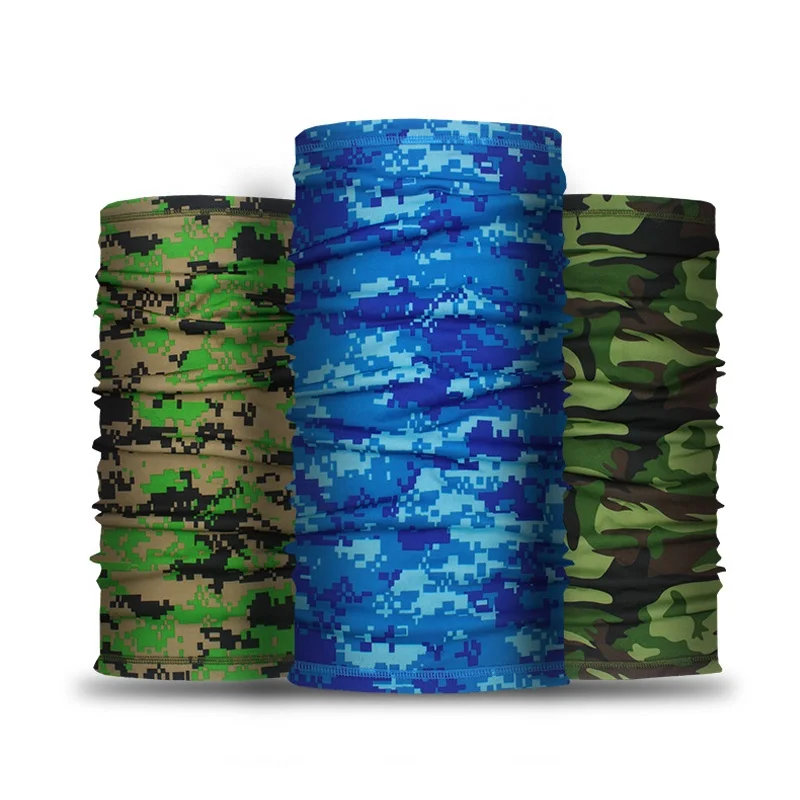 OEM пользовательский логотип моющийся пыленепроницаемый дышащий чехол для лица камуфляжная мягкая бандана Маскировочный шарф шейный Гетр чехол для лица