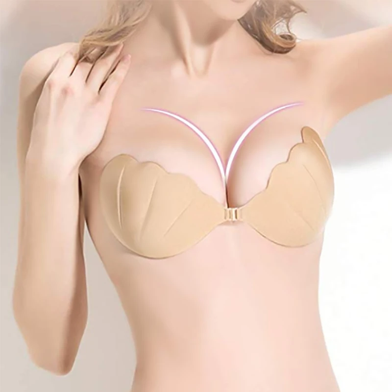 Reggiseno Adesivo In Silicone Senza Spalline - Reggiseno Invisibile Push Up Riutilizzabile, Per Abiti Scollati E Senza Schienale - copertina