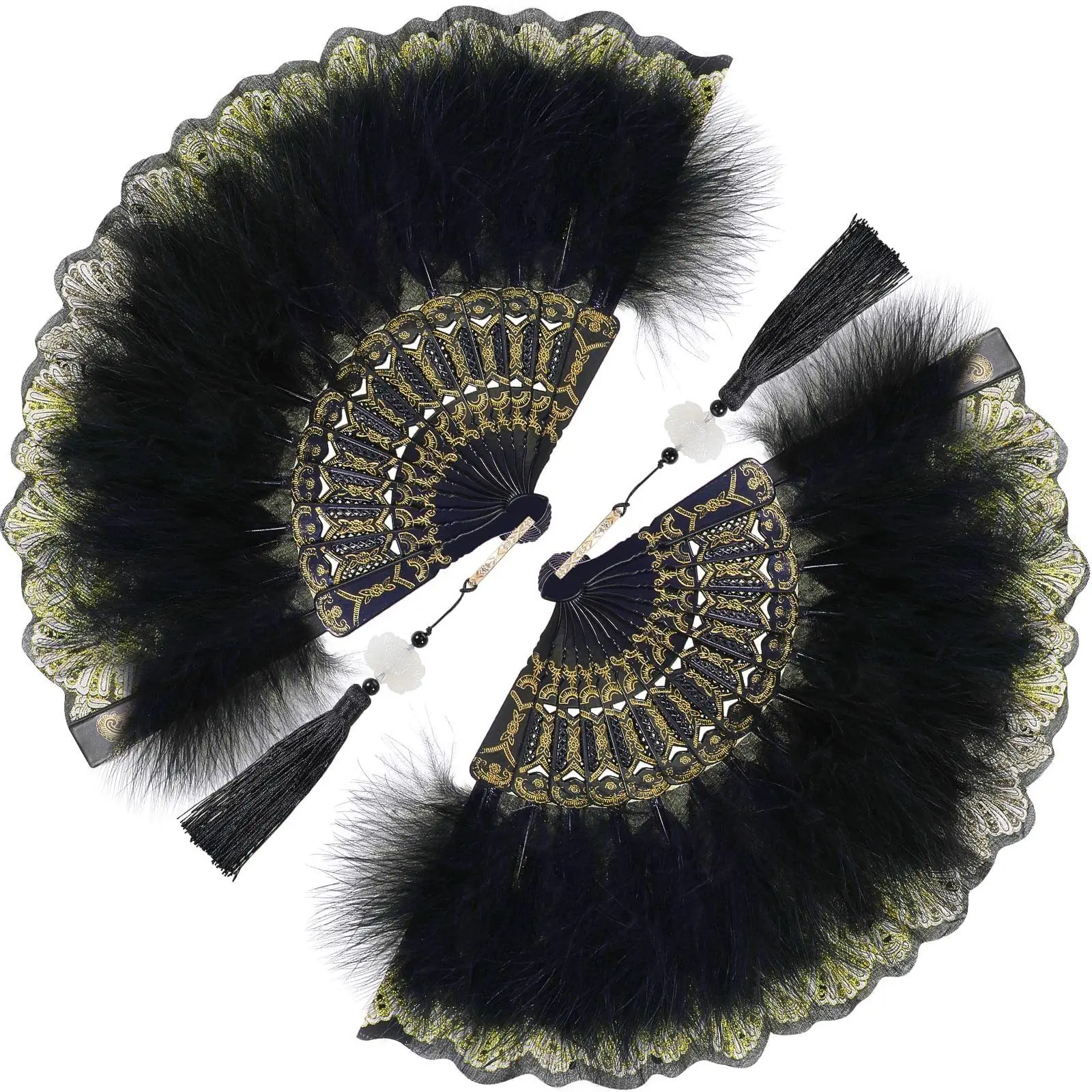 Go Party Wedding Party Decoration Feather Folding Fan  display picture 3