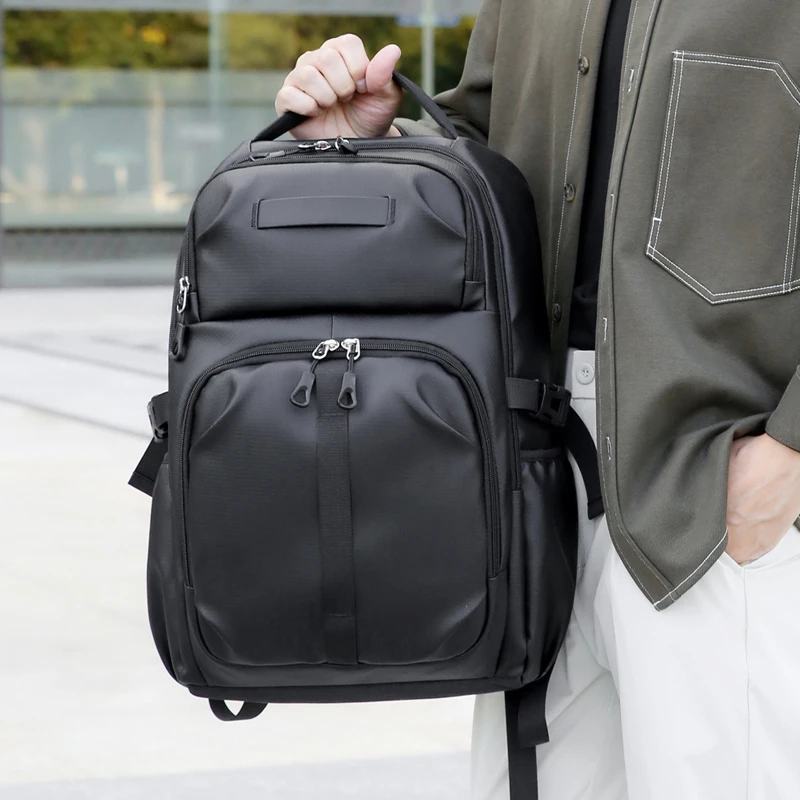 New Design Waterproof Oxford Polyester Roll up Laptop Backpack Leisure Low Price Factory Directly Customized LOGO