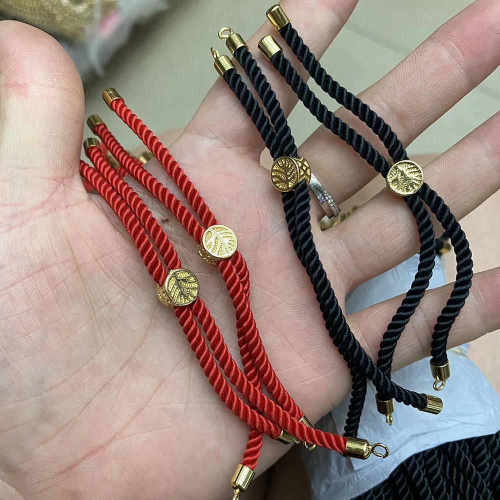 Handmade Fashion Red Rope Line Thread String Adjustable Bracelets for DIY Jewelry