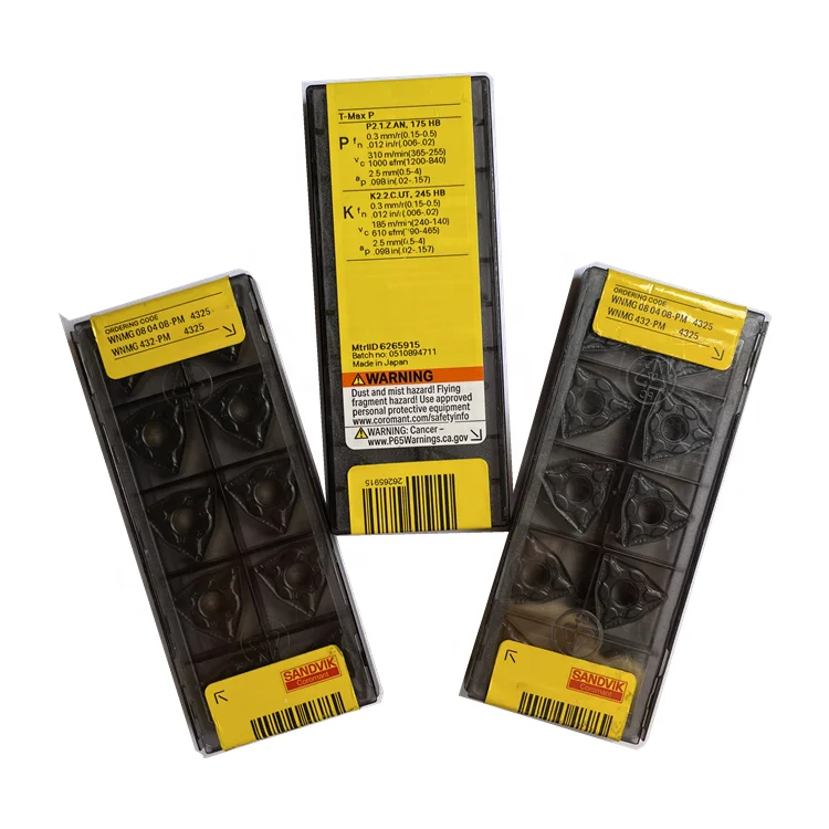 10 Plaquettes Carbure Sandvik VBMT332-PM Grade 4325 - Pour Tournage, Neuves