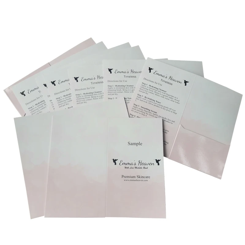 Custom A4 A5 Mini Presentation Folder With Card Holder Logo CMYK Printing Art Paper 2 Pocket Folder