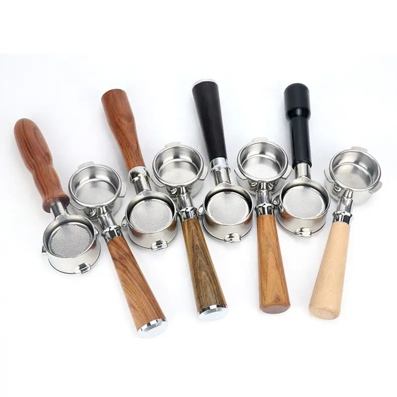 51 мм 54 58 E61 деревянная ручка Delonghi голая нержавеющая сталь бездонная Эспрессо-машина кофе портафильтр