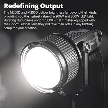GODOX KNOWLED M300D 330W 5600K Daylight Continuous LED Video Light with Portable Case Photographic Lighting detail image