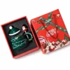 Tasse sapin de Noël + couvercle + cuillère + coffret cadeau de transport