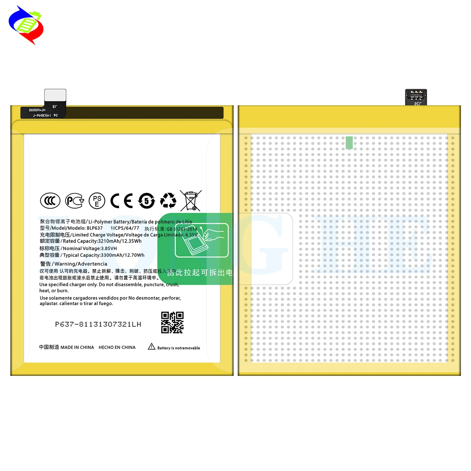 PolarCell Accu voor OnePlus 5 | 5T | Krachtige reservebatterij 3500 mAh | Vervangt originele BLP637 | met gereedschapsset | 5 Dual SIM A5000 A5010 | geselecteerde A kwaliteitscellen | 1
