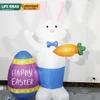 6FT Pâques Blow Up Lapin avec oeuf de carotte