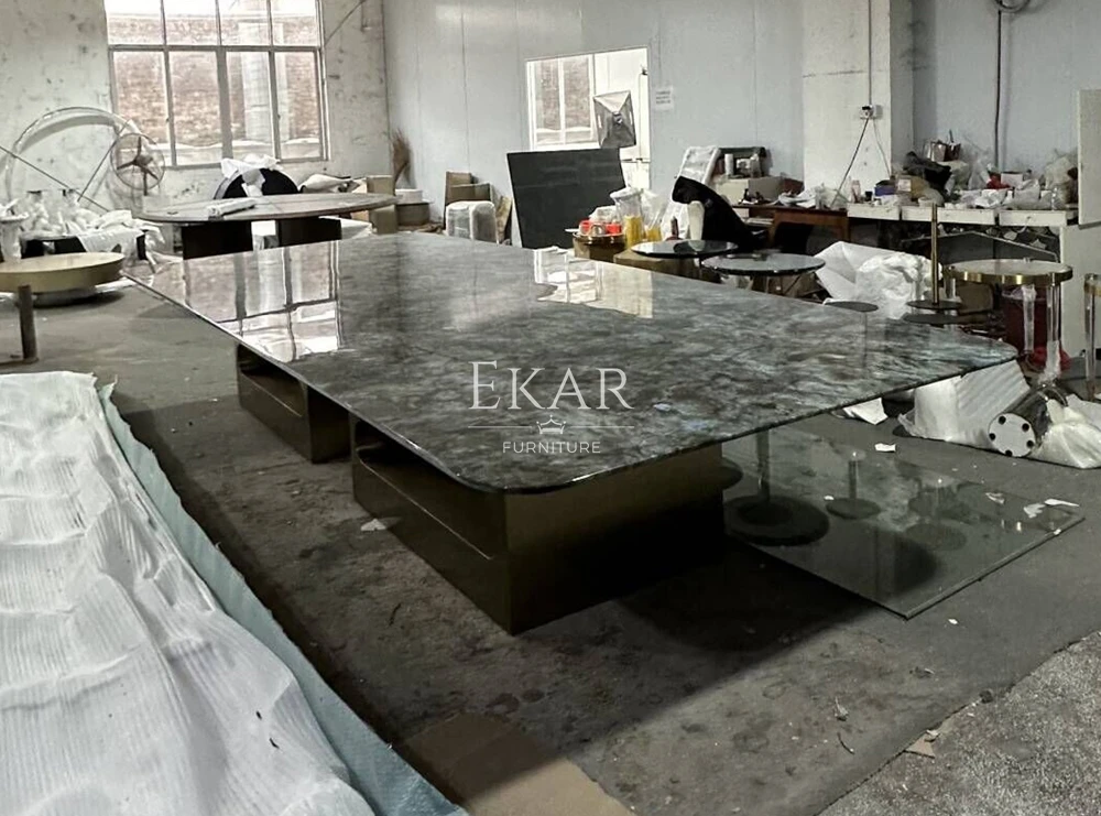 product modern stainless steel dining table-66