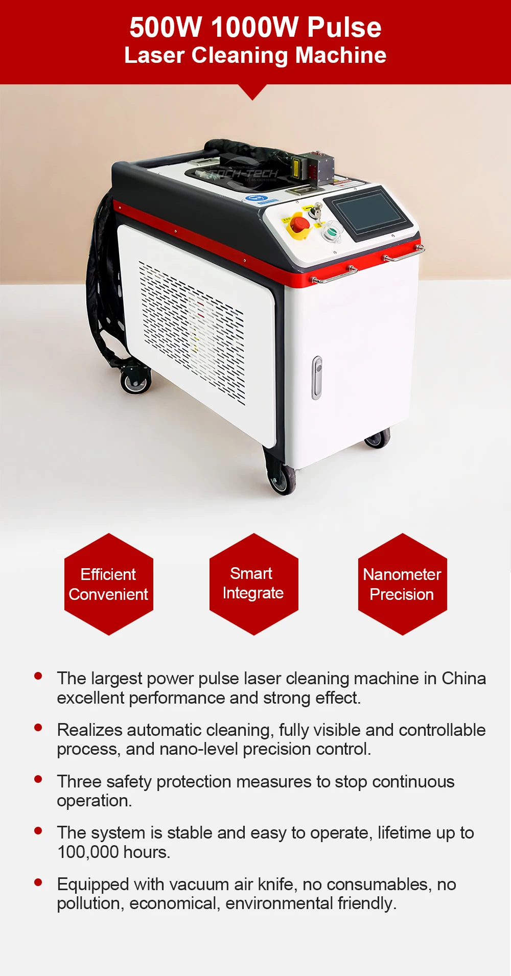 6000W Handheld Rust Removal Laser Cleaning Machine