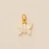 White butterfly pendant-Gold