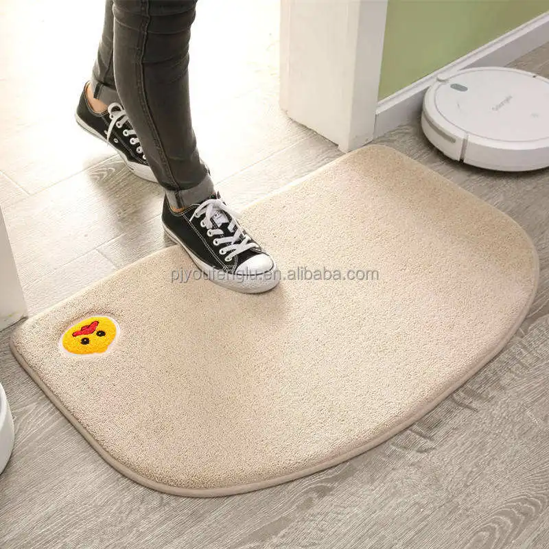 High Quality Bathroom Floor Mats Non-slip Absorbent Carpets Small Yellow Duck Embroidery Cute Bathroom Mat and Rugs