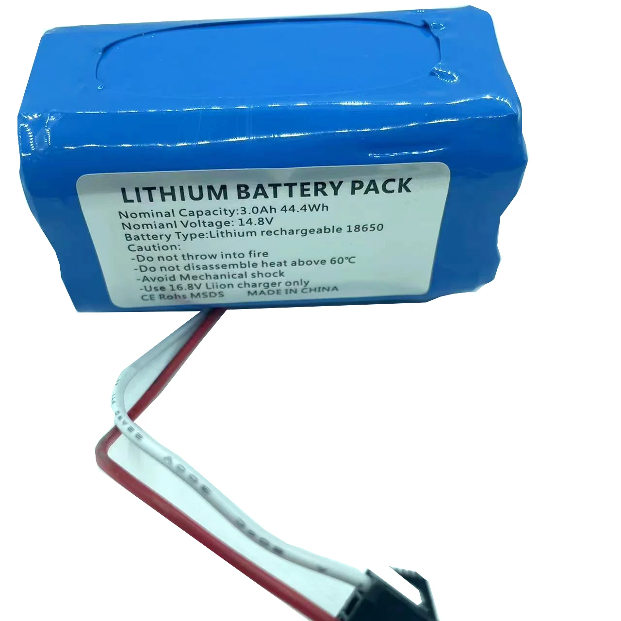 Custom 14.8V 3.0AH Rechargeable Lithium-Ion 18650 Battery Pack for