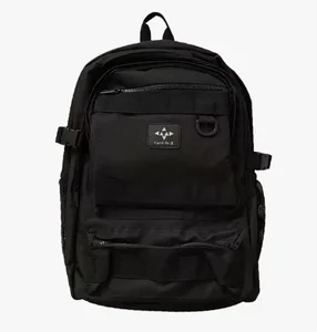 B20 Custom Unisex Black Backpack Waterproof Anti-Theft Fashion for Leisure Office & School with Polyester Lining Promotional Bag