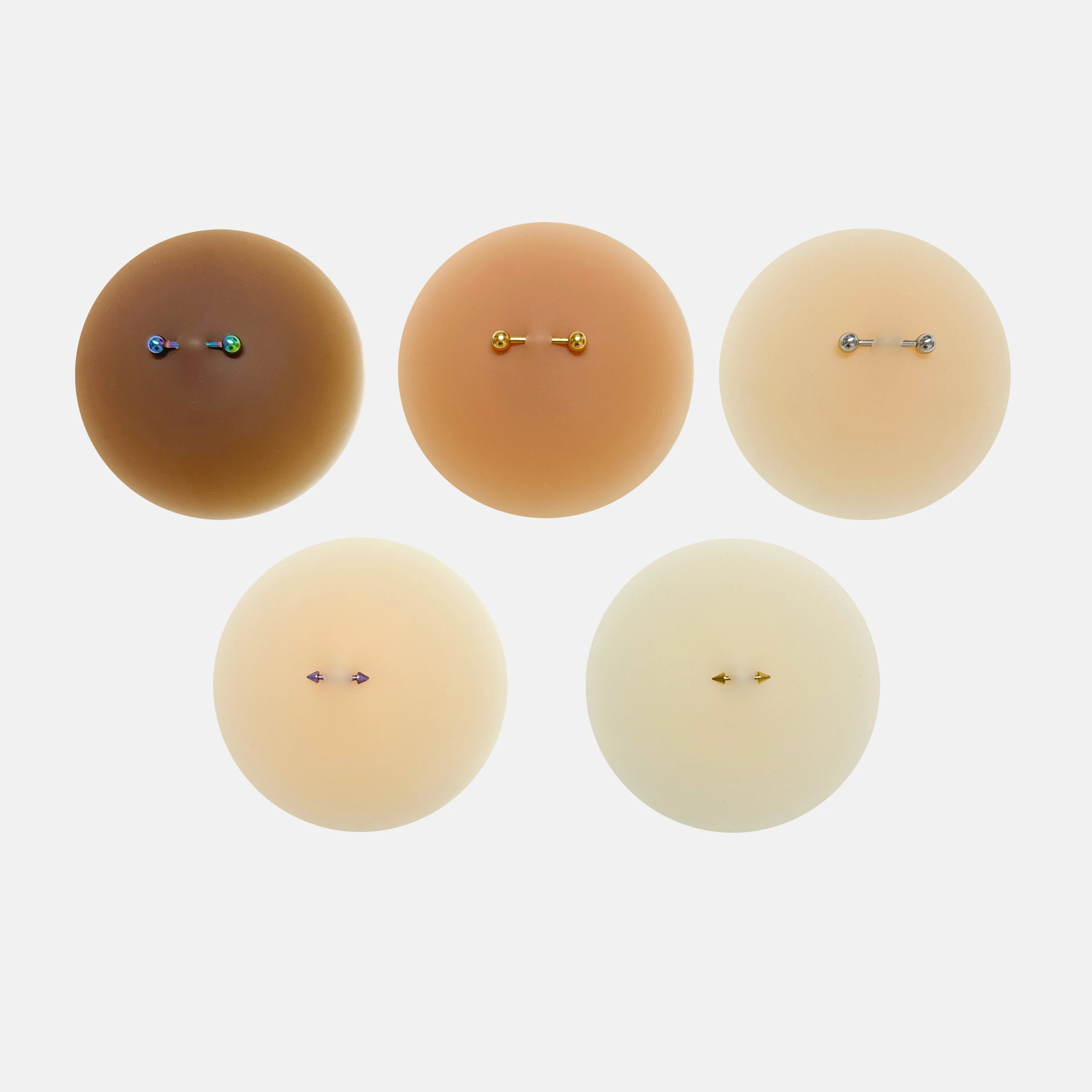 New Arrival Decorated Piercing Nipple Covers Silicone Adhesive Matte Nipple Cover With Ring