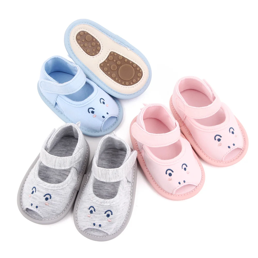 New Baby Solid Color Cartoon Half TPR Bottom Cute Breathable Fish Mouth Toddler Sandals