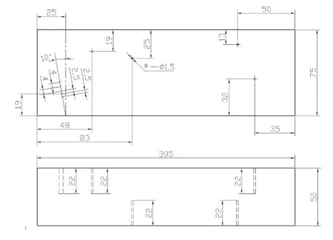 Standard Ultrasonic Beam Calibration Block NDT IOW Type 1 Calibration Block