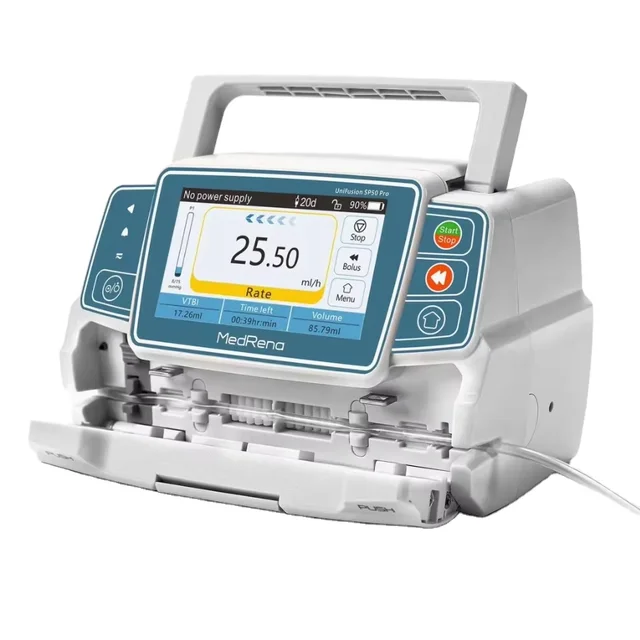 MedRena UniFusion SP50 Pro Syringe Pump Hospital ICU Equipment Syringe Pumps with 8 Infusion Modes Waterproof
