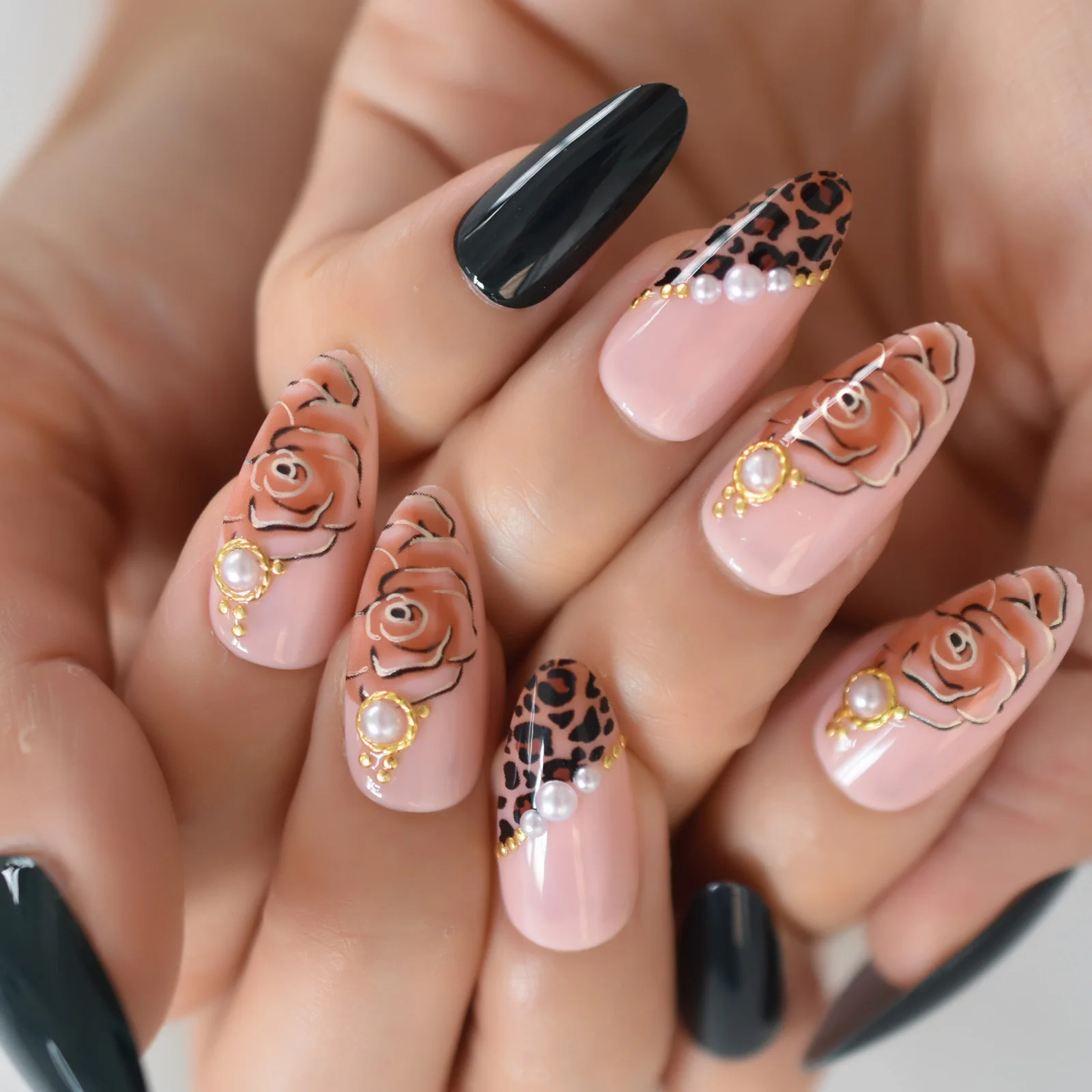Urban Mermaid Nails - Rose gold and grey leopard print night out nails for  the awesome Karen! 🐆 #rosegoldnails #rosegold #leopardprint  #leopardprintnails #nailart #greynails #thegelbottle #edinburghnails  #nailsedinburgh #edinburghnailtech