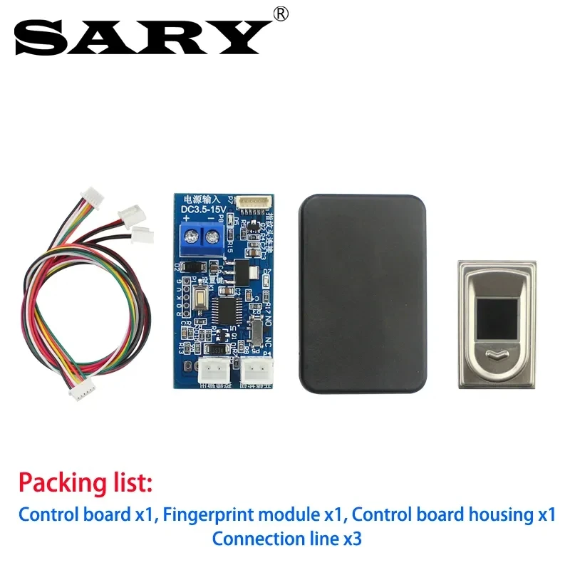 SY168 Fingerprint Access Control Relay Board DC12V Fingerprint Verification Module DC5V Electric Lock Control Board