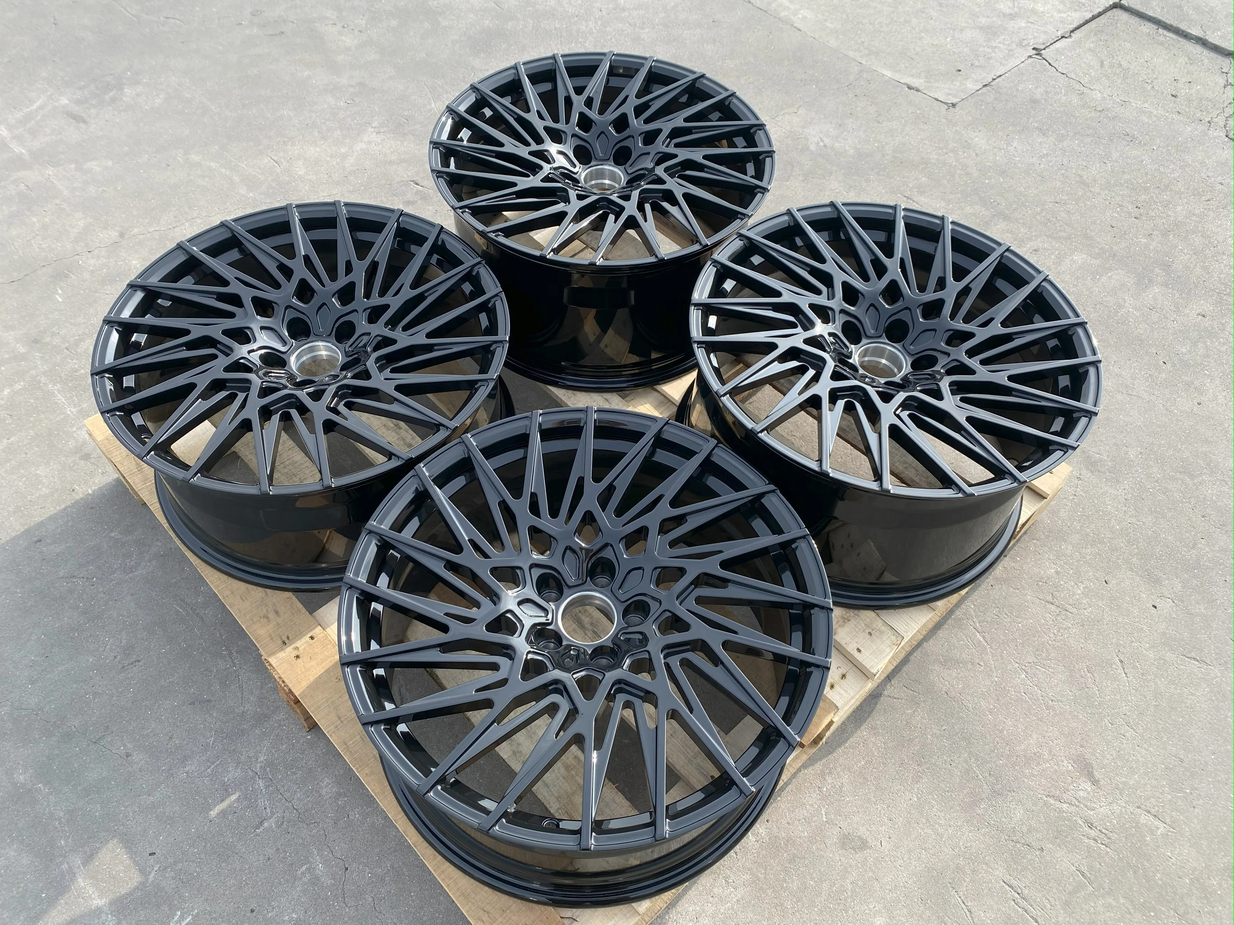 GVICHN multi spoke gloss black forged wheels 16 - 26 inch aluminum alloy rims 5x112 5x114.3 5x120 wheel hub